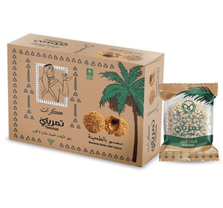 كرات تمر مع سمسم  محشي طحينية